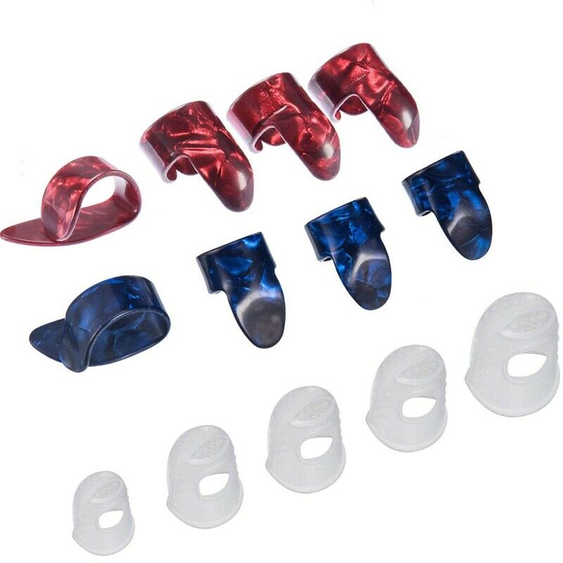 Guitar Starter Kit Includes 8 Pieces Guitar Thumb and Finger Picks (Metal a