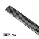 1m Carbon Fiber Look Rubber Car Bumper Lip Door Sill Protector (5cm Black)