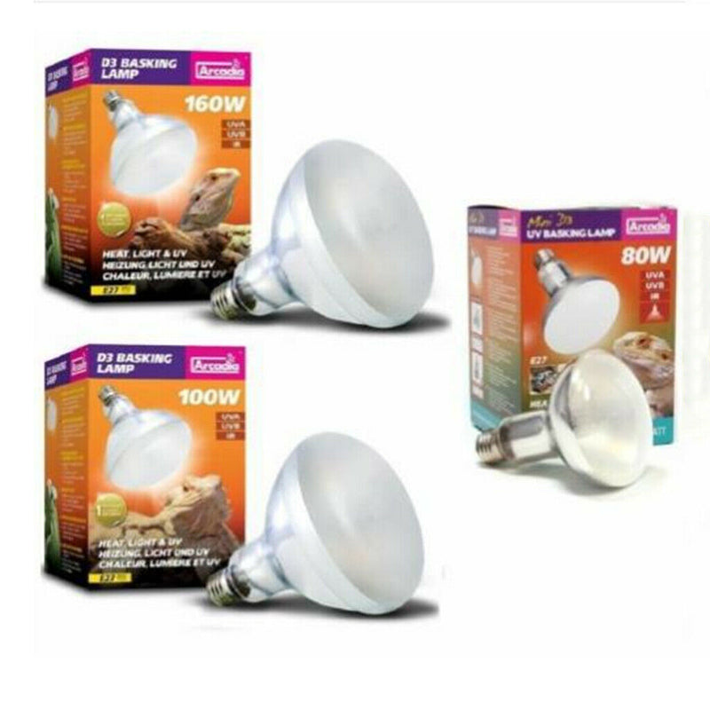 E27 Full  Sun Basking Spot Lamp Bulb for Lizards Reptiles 80W
