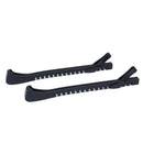 1 Pair Plastic Ice Hockey Skate Blade Guards Covers Adjustable (Black)