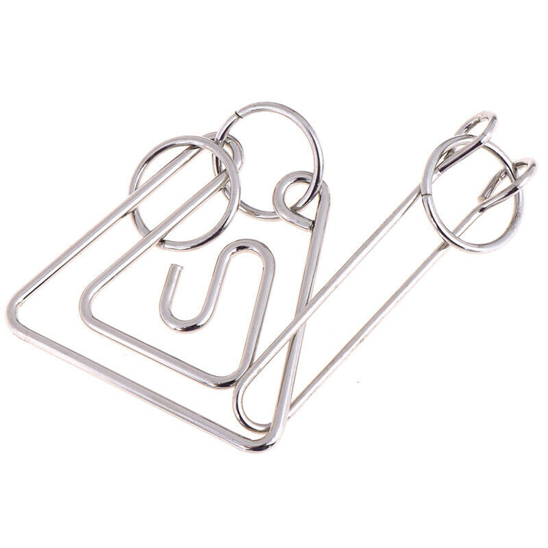 Classic Challenging Metal Wire Puzzle Brain Teaser Game For Adults Kids Toys OZ
