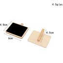10x Mini Wooden Message Board Small Memo Note Chalkboard Clip Hanging Sign Note