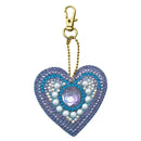 5pcs DIY Full Special Shaped Love Heart Diamond Painting Keychain Pendant Gifts