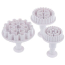 3pcs Christmas gear fondant cookie cutter fondant mold cake decorating toJBTOCA