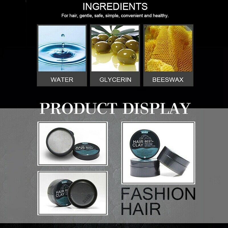 Sevich Hair Clay High Hold Low Shine Hair Wax Natural Look For Man Make Fas T4L7