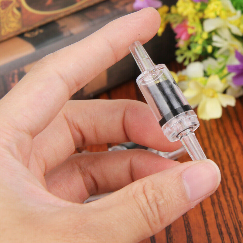 5pcs 45mm One Way Non-Return Check Valve Aquarium Co2 System Air Pump Black AU