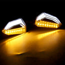 1 Pair Universal Motorcycle White And Yellow Colors Turn Signal LED Light