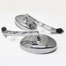 Pair Motorcycles Adjustable Round Side Rearview Mirrors for Universal Harely
