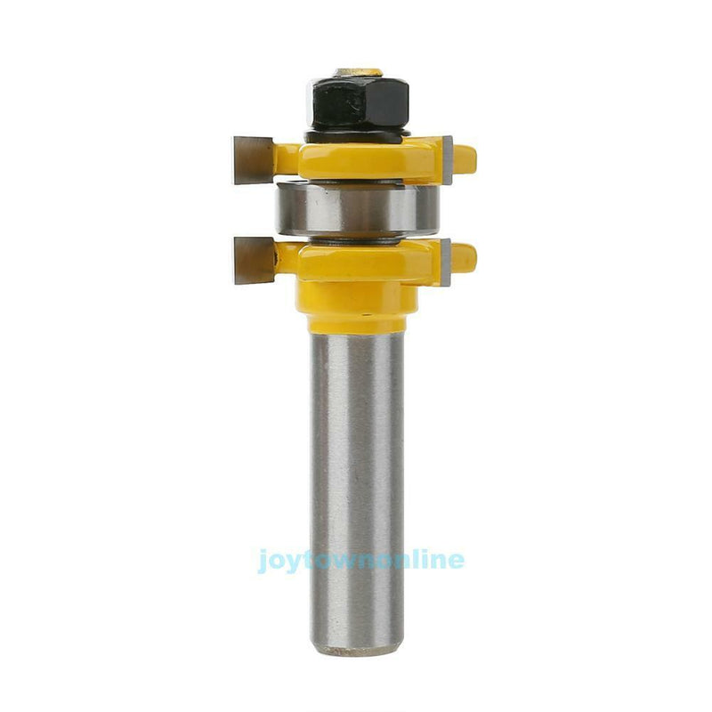 2pc Alloy Tongue Groove Router Bit Set 1/4" x 1/4" - 1/2" Shank Woodworking Tool