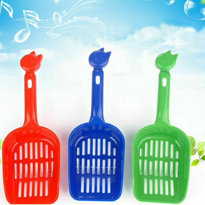 Cat Dog Pet Plastic Litter Tray Scoop Spoon Waste Scooper Poop S poo Shovel X1B8