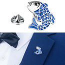 Fashion Animal Cartoon Fancy Carp Koi Brooch Pins Collar Badge Corsage Decor Men