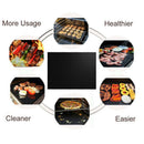 2X Outdoor BBQ Grill Mat Non-Stick Bake Grilling Mats Barbecue Pad Fiber Cloth