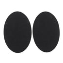 2Pcs Black Iron-on Oval Elbow Knee Patches DIY Repair Sewing Applique