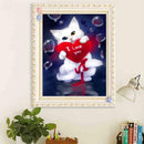 Love Heart Cat 5D Diamond Painting Embroidery DIY Cross Stitch Home Decor