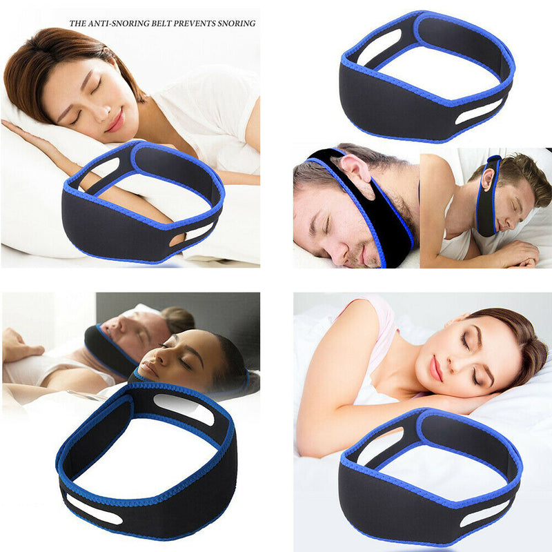 Anti Snore Stop Snoring Chin Strap Apnea Belt Jaw Solution Sleep Support Belt