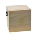 Plain Unfinished Box Square Unpainted Wooden Jewelry Box DIY Storage Chest