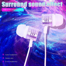 3.5mm Wired Earphones Super Bass Stereo In-Ear Earbuds for Phone (White)