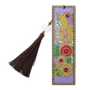 DIY Flower Special Shaped Diamond Painting Leather Tassel Bookmark Gifts