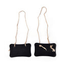 2X Mini Blackboard Chalkboard Wooden Message With Hang String Wedding Decor BX