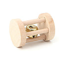 1PC Natural Wood Chew Toys Bell Roller Dumbells For Pet Rabbits Hamsters Rat FT