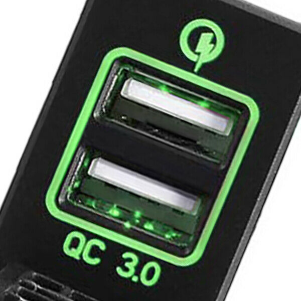 Qc3.0 12-24V Led Dual Port Usb Interface Charger Socket Power Adapter For T E5Z1