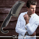 Pro Wide Tooth Hair Comb Antistatic Barber Styling Brush with Curved Hook A