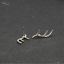 Fashion Rhinestone Flowers Stud Earrings Women Ear Jewelry Gift (Antlers A