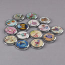Women makeup compact pocket owl mirrors portable double-side folding mirror -Q