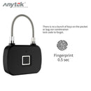 Anytek Smart Fingerprint Lock Anti Theft Safety Padlock Door Luggage Case Lock
