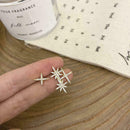 1 Pair Of Asymmetric Star Stud Earrings Best Gift For Women Fashion Jewelry H4H8