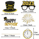 32pc Happy New Year Photo Booth Props Paper Photo Frame Christmas decoratioSEAU