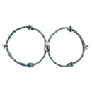 2 Friendship Couple Rope Braided Distance Couple Magnetic Bracelet Lover Jewelry