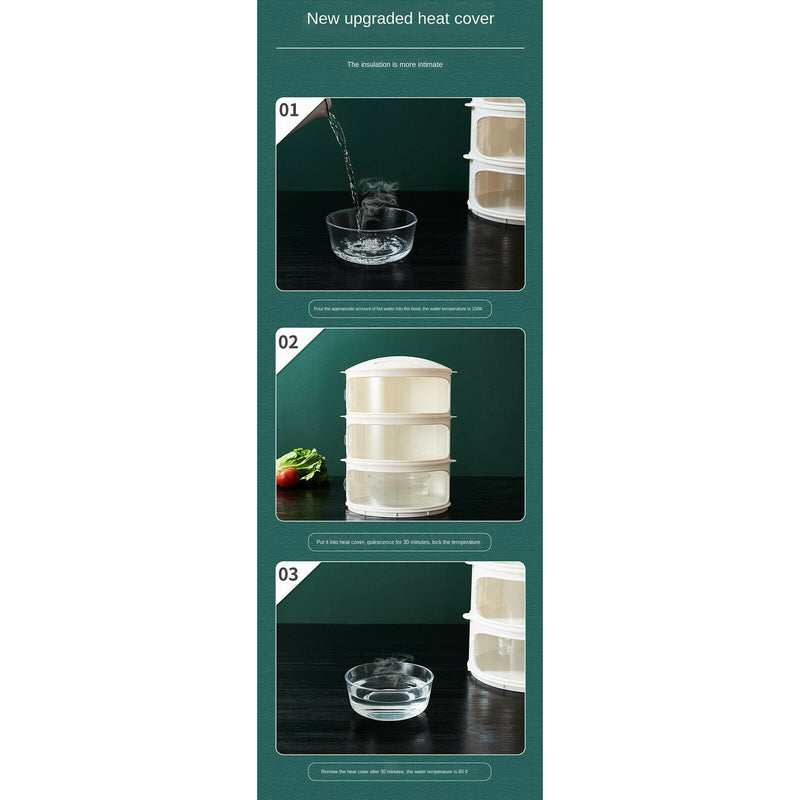 Plastic Food Cover Clear Kitchen Dish Dustpoof Cover Kitchen Tool 2 Tiers