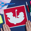 DIY Stamp Album Embossing Template Metal Rabbit Umbrella Cutting Die (A)