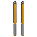 2 Pack Flush Trim Bits with 3/8 Inch Cutting Diameter, 2-Inch Cutting Length and