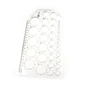 Template Ruler Measuring Circle Plastic Round Drawing Drafting Supplies Tool FT