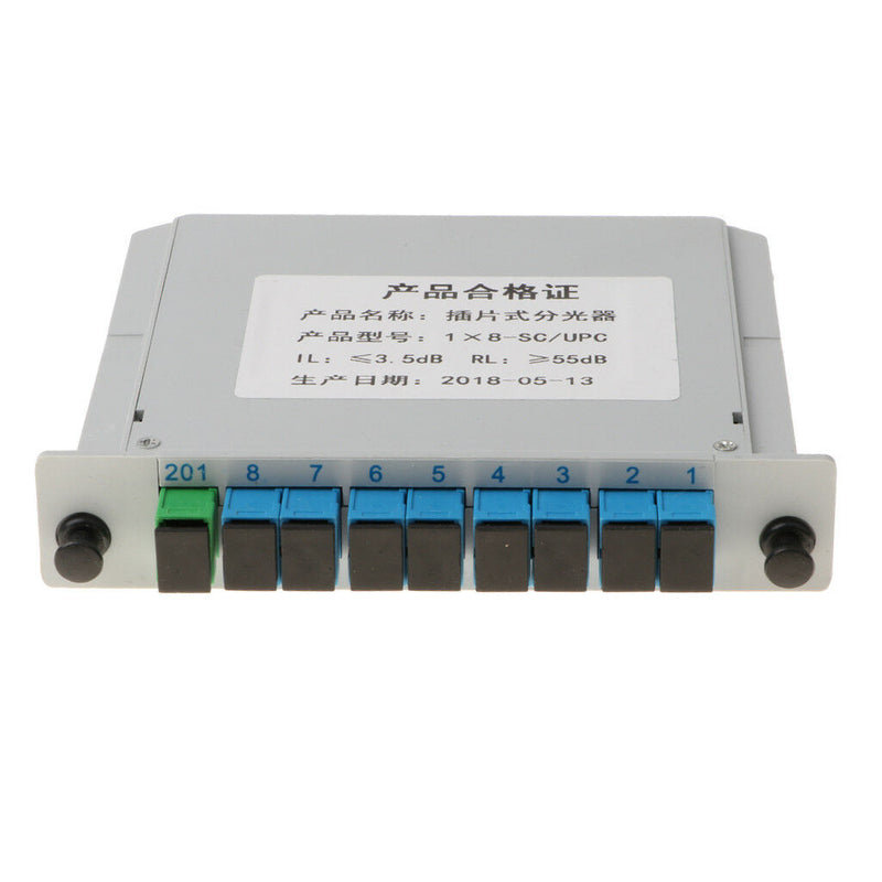1 to 8 SC-UPC Connector Inserted PLC Fiber Optic Optical Splitter Module