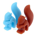 5pcs Silicon Wine Glass Label Novelty Squirrel Identification Cup Recognizer