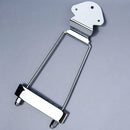 Chrome 6 String Guitar Tailpiece Open Frame Bridge For Archtop Guitar