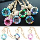Floral Art Printed Hanging Car Air Freshener Perfume Diffuser Fragrance Bottle*