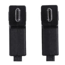 2pcs 90 Degree Micro USB Female to Micro USB Male Adapter Connector