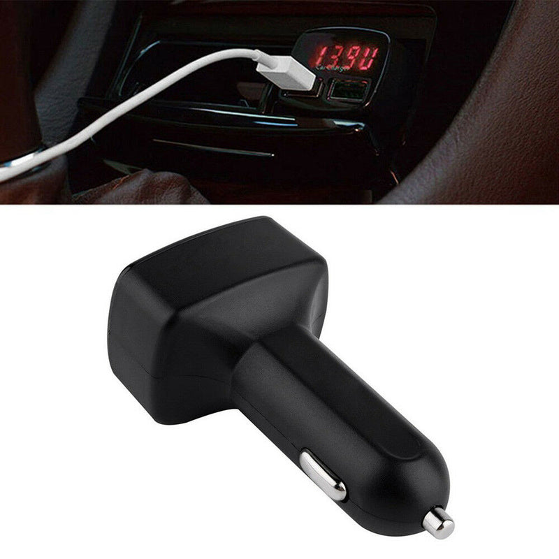3in1 LED Car Voltmeter 5V Dual USB Car Charger Current Tester Cigarette Socket