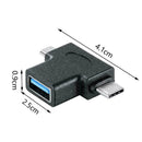 Micro USB Type-C OTG 5Pin Male To USB 3.0 Female Converter For Android Hub V0X9