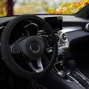 3Pcs/Sets Breathable Soft Car Steering Wheel Cover Hand Brake Stop Lever BlaA3C