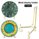 2Pcs Iron Display Stand Golden Easel Plate Display Photo Cookies Holder Bracket