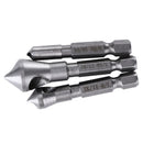 3PCS HSS Titanium Coated Countersink & Deburring Drill Bit
