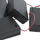 6pcs Electrical Battery Holder Box Case Lead 3 x 1.5V AA Black + Cap I7B4