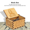 Retro Hand Cranked Wooden Music Box Manual Children Birthday Gift Home Ornament