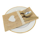 24pcs Jute Hessian Burlap Cutlery Holder Silverware Pockets rustic Wedding