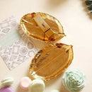 Fine trendy Jewelry plate storage tray ceramic key plate electroplating gol P1E5